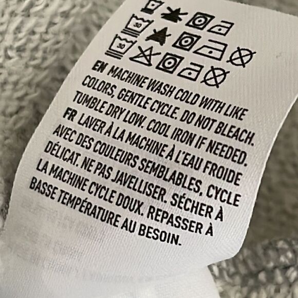 American eagle sweatshirt Womens XS Side zipper oversized heather gray New - Picture 12 of 12